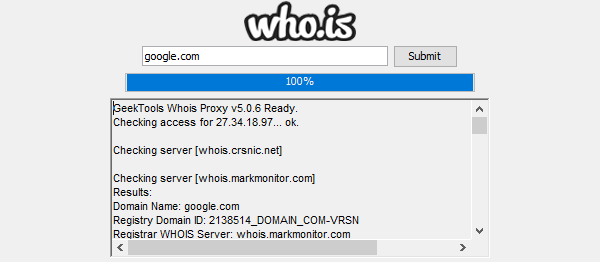 WHOIS Application In JAVA With Source Code